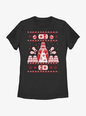 Star Wars Empire Ugly Christmas Pattern Womens T-Shirt