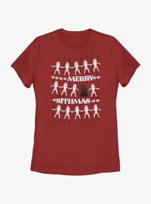 Star Wars Empire Merry Sithmas Greetings Womens T-Shirt