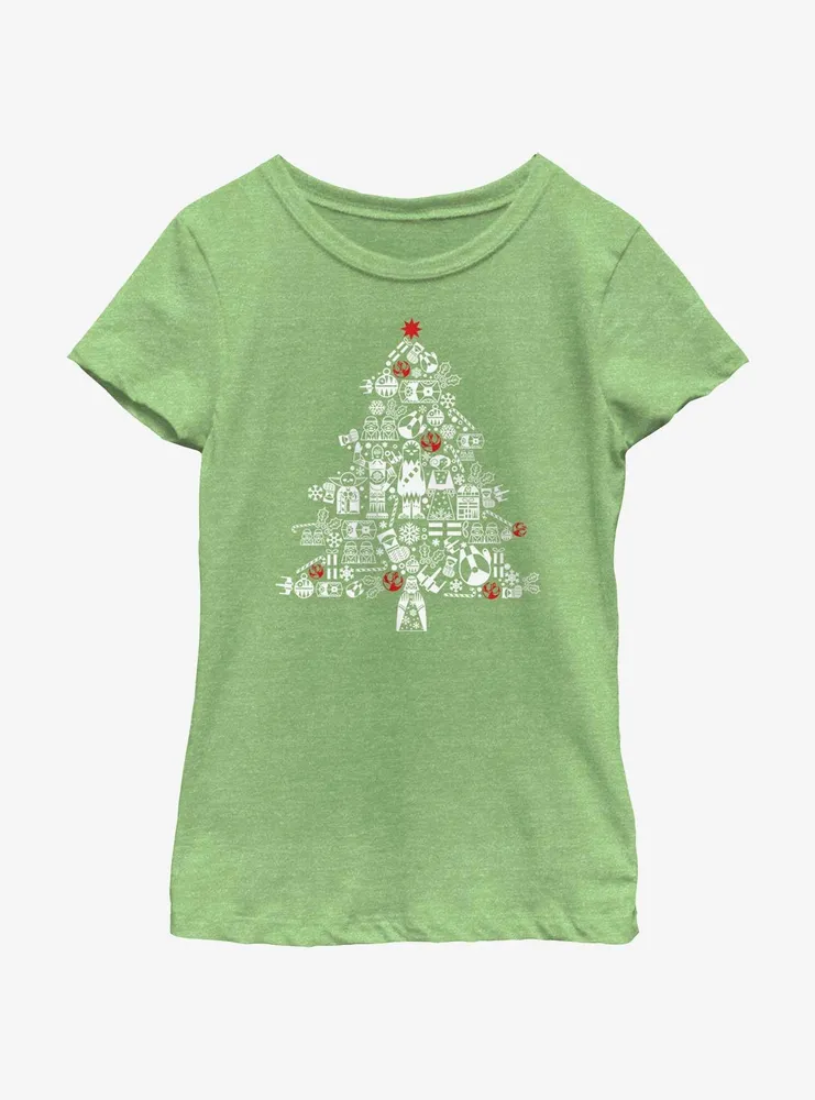 Star Wars Christmas Tree Fill Youth Girls T-Shirt