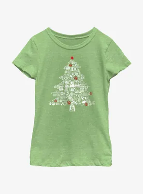 Star Wars Christmas Tree Fill Youth Girls T-Shirt