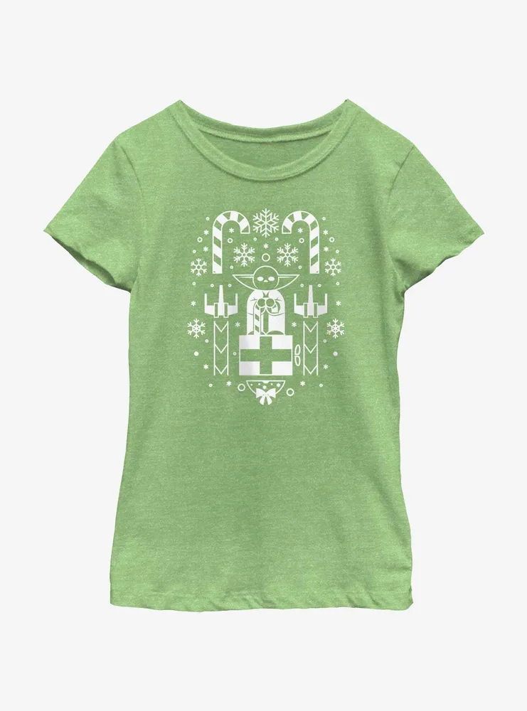 Star Wars Christmas Yoda Youth Girls T-Shirt