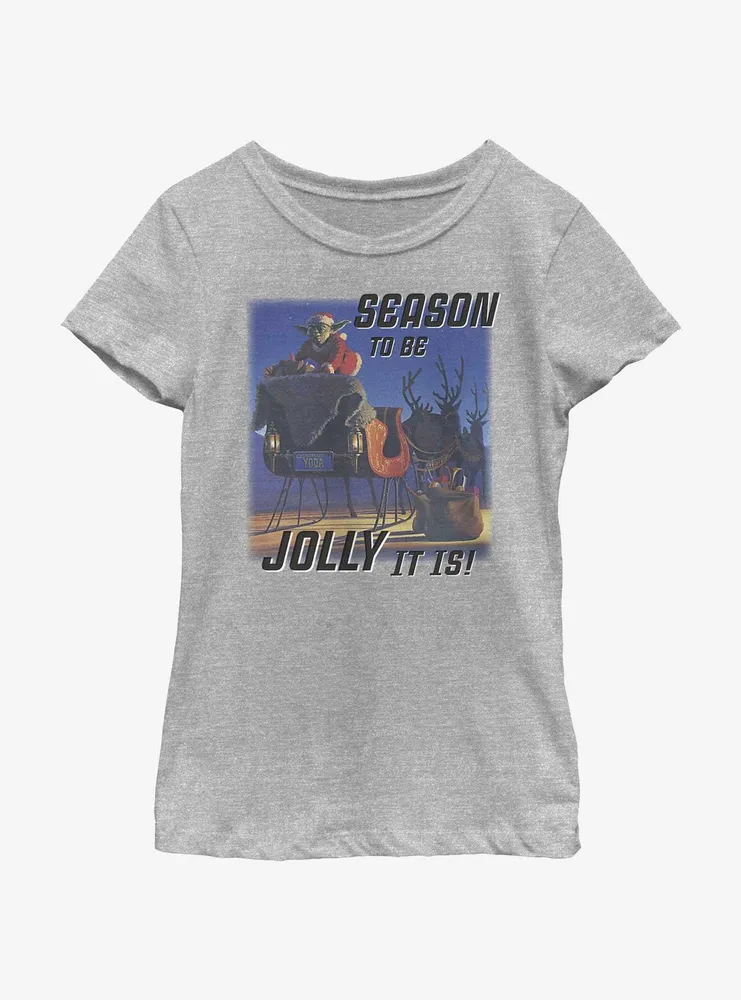 Star Wars Yoda Season To Be Jolly It Is Youth Girls T-Shirt