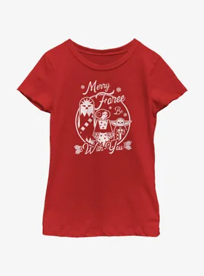 Star Wars Merry Force Be With You Youth Girls T-Shirt