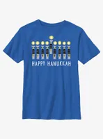 Star Wars Light Saber Hanukkah Menorah Youth T-Shirt