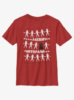 Star Wars Empire Merry Sithmas Greetings Youth T-Shirt