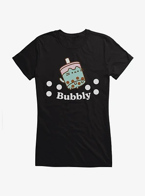 Pusheen Sips Bubbly Boba Girls T-Shirt