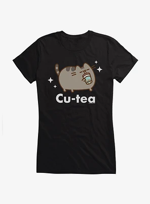 Pusheen Sips Cu-Tea Girls T-Shirt