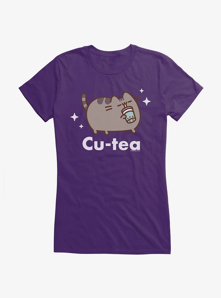 Pusheen Sips Cu-Tea Girls T-Shirt