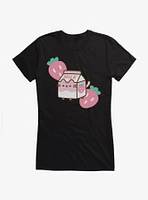 Pusheen Sips Strawberry Milk Girls T-Shirt