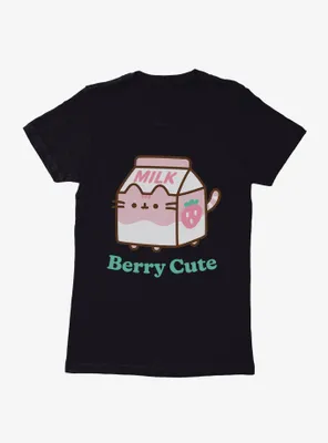 Pusheen Sips Berry Cute Womens T-Shirt