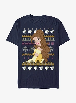 Disney Princesses Belle Teacups Ugly Christmas Extra Soft T-Shirt