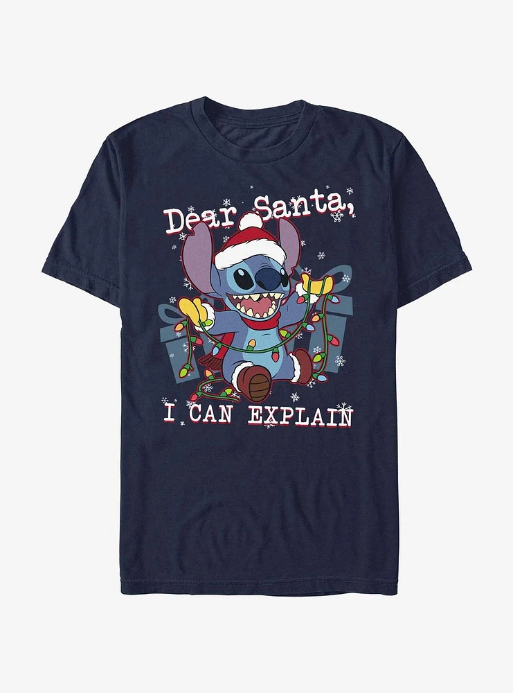 Disney Lilo & Stitch Dear Santa, I Can Explain Extra Soft T-Shirt