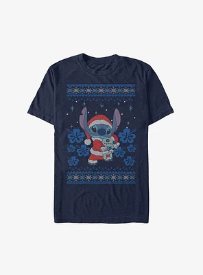 Disney Lilo & Stitch Santa and Scrump Ugly Christmas Extra Soft T-Shirt