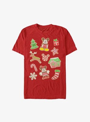 Disney Mickey Mouse & Minnie Holiday Gingerbread Cookies Extra Soft T-Shirt