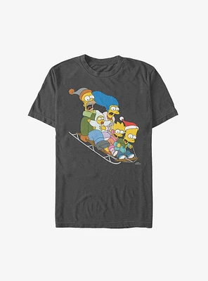 The Simpsons Gone Sledding Extra Soft T-Shirt