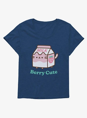 Pusheen Sips Berry Cute Girls T-Shirt Plus