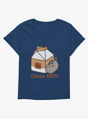 Pusheen Sips Choco 100 Percent Girls T-Shirt Plus