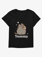 Pusheen Sips Chocolate Milk Girls T-Shirt Plus