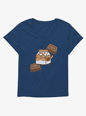 Pusheen Sips Chocolate Milk Box Girls T-Shirt Plus