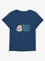 Pusheen Sips Strawberry 100 Percent Girls T-Shirt Plus