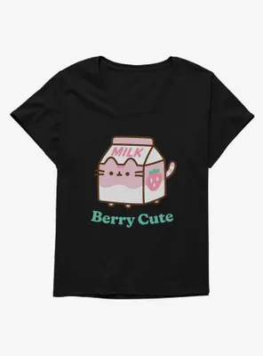 Pusheen Sips Berry Cute Womens T-Shirt Plus