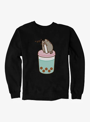 Pusheen Sips Boba Tea Sweatshirt