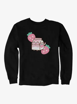 Pusheen Sips Strawberry Milk Sweatshirt