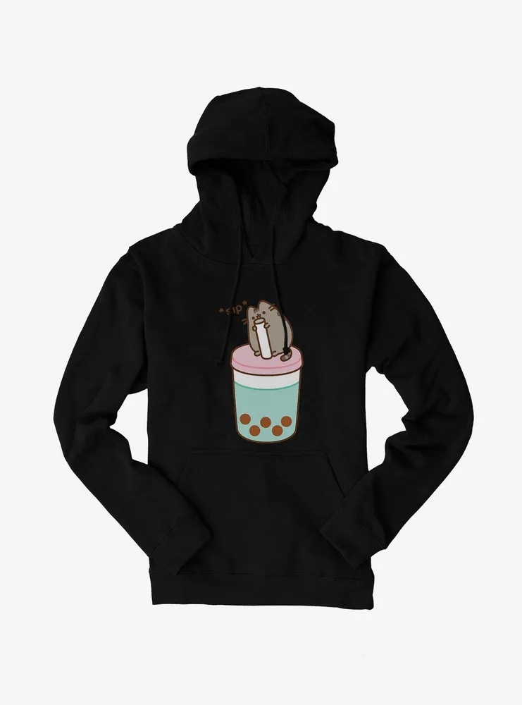 Pusheen Sips Boba Tea Hoodie