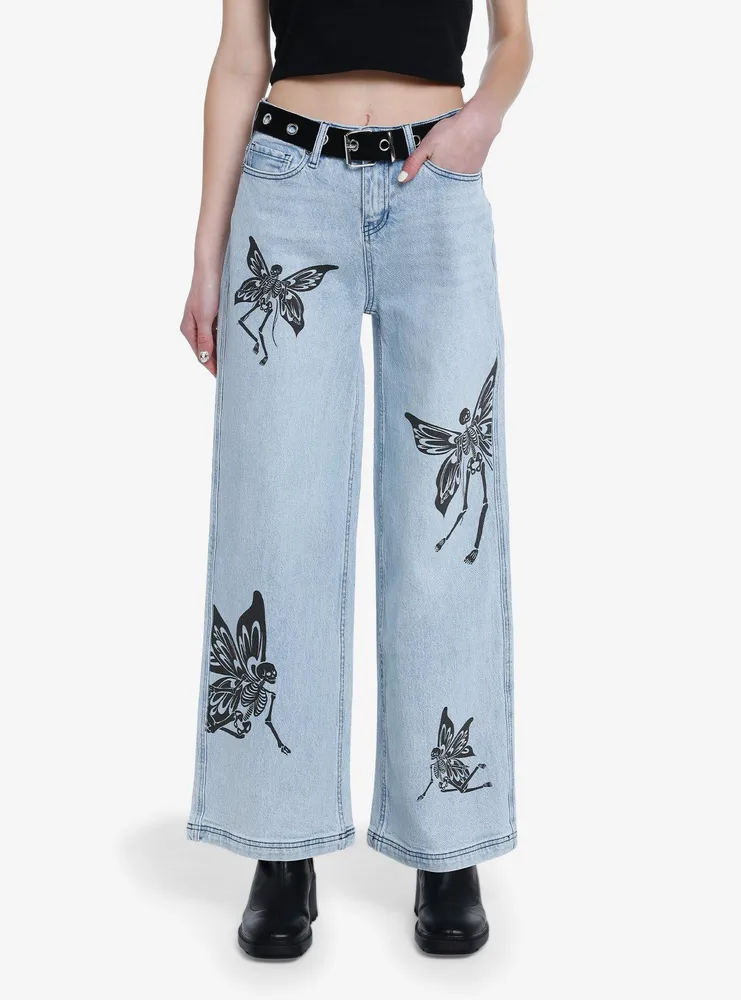 Sweet Society Skeleton Fairy Straight Leg Jeans