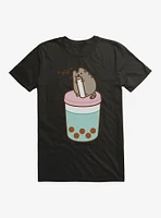 Pusheen Sips Boba Tea T-Shirt