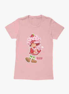 Strawberry Shortcake And Custard Kitty Womens T-Shirt