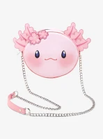 Pink Axolotl Sakura Crossbody Bag