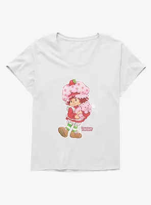 Strawberry Shortcake And Custard Kitty Womens T-Shirt Plus