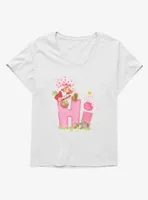 Strawberry Shortcake Hi Greeting Womens T-Shirt Plus