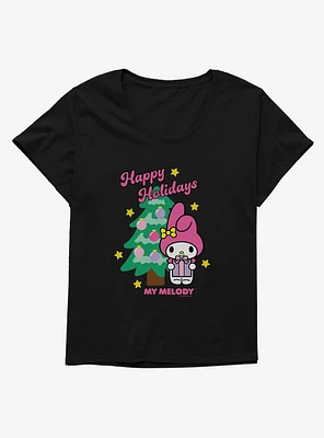 My Melody Happy Holidays Christmas Tree Girls T-Shirt Plus