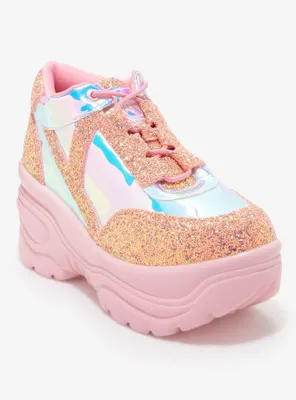 YRU Matrixx Pink Platform Sneakers