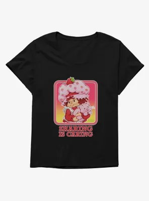Strawberry Shortcake Vintage Sharing Is Caring Womens T-Shirt Plus