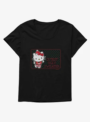 Hello Kitty Cutest Ugly Christmas Girls T-Shirt Plus