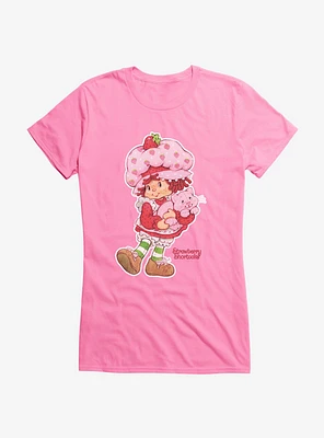 Strawberry Shortcake And Custard Kitty Girls T-Shirt
