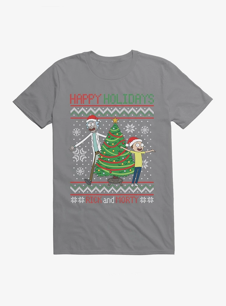 Rick And Morty Happy Holidays Sweater T-Shirt