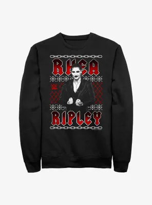 WWE Rhea Ripley Ugly Christmas Sweatshirt