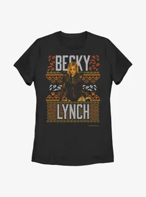 WWE Becky Lynch Ugly Christmas Womens T-Shirt