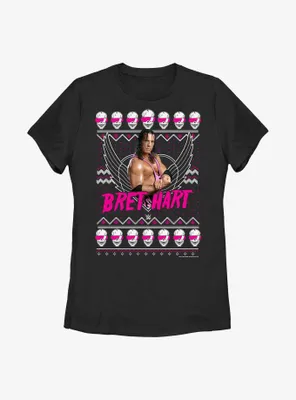 WWE Bret Hart Ugly Christmas Womens T-Shirt