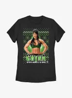 WWE Chyna Ninth Wonder Ugly Christmas Womens T-Shirt