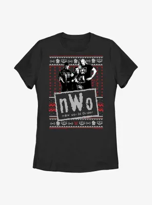 WWE New World Order Ugly Christmas Womens T-Shirt