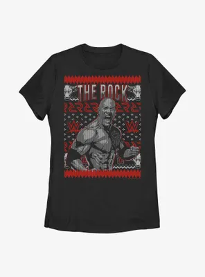 WWE The Rock Ugly Christmas Womens T-Shirt