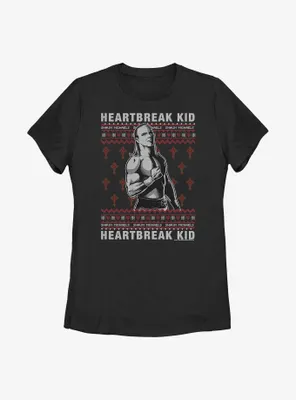 WWE Shawn Michaels Ugly Christmas Womens T-Shirt