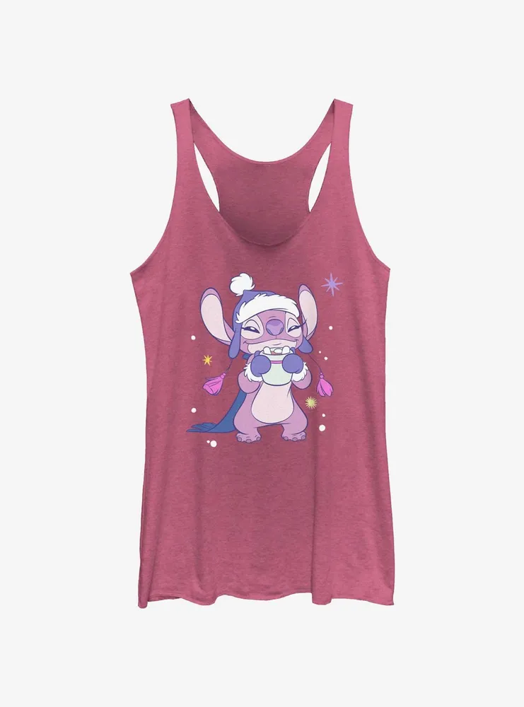 Boxlunch Disney Lilo & Stitch Cozy Angel Hot Cocoa Womens Tank Top