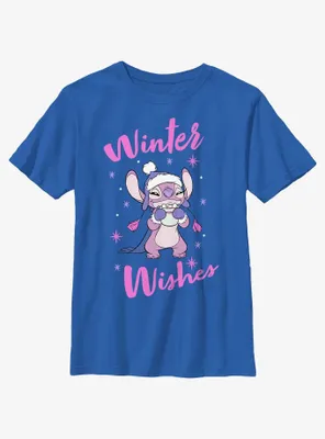 Disney Lilo & Stitch Angel Winter Wishes Youth T-Shirt