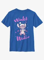 Disney Lilo & Stitch Angel Winter Wishes Youth T-Shirt